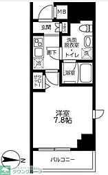 アイル秋葉原ノースドゥーエ 1Kの間取図画像