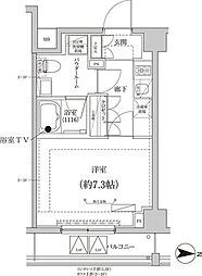 クレアルプレミア大島 1Kの間取図画像