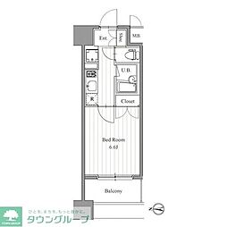 フィットエル森下 1Kの間取図画像