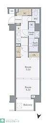 ガリシア錦糸町4 2Kの間取図画像