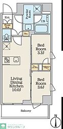 CREATIF本所吾妻橋 2LDKの間取図画像
