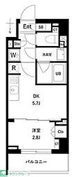 エスグランデ木場公園 1DKの間取図画像