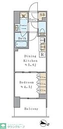 Brilliaist両国 1DKの間取図画像