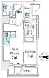 VANCOOL菊川駅前 1DKの間取図画像