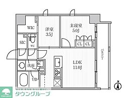 SEASONFLATS菊川 2LDKの間取図画像