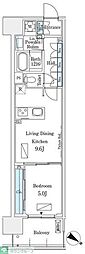 ロイヤルパークス有明 1LDKの間取図画像
