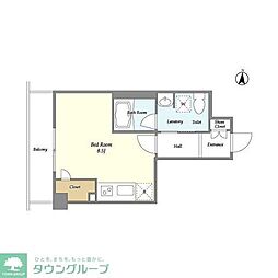 アーバンフォート住吉 ワンルームの間取図画像