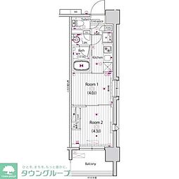 グランドガーラ東大島 2Kの間取図画像