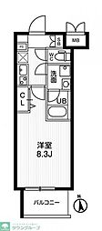 AR向島 1Kの間取図画像