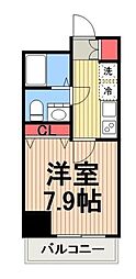 メイクスデザイン門前仲町リバープレイス 1Kの間取図画像