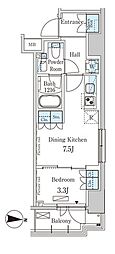ParkAxis錦糸町WEST 1DKの間取図画像