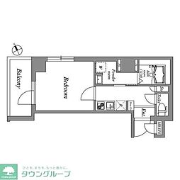 ES-Grande門前仲町 1Kの間取図画像