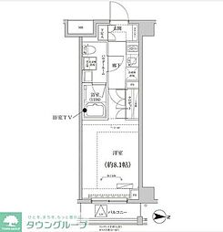 クレアルプレミア大島 1Kの間取図画像