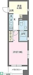 KDXレジデンス森下千歳 1Kの間取図画像