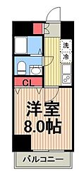 メイクスデザイン門前仲町リバープレイス 1Kの間取図画像