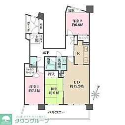 アルファスシティ大島 3LDKの間取図画像