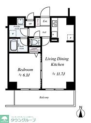 Risingplace押上 1LDKの間取図画像