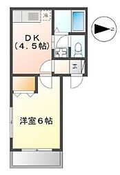 ハイツみゆき 1階1DKの間取り