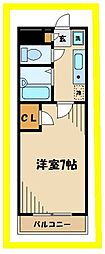 ジュネス中原 1Kの間取図画像