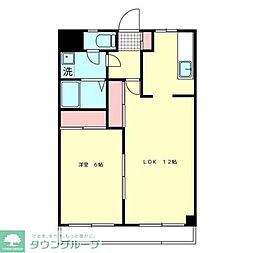 第6ドエル小泉 1LDKの間取図画像