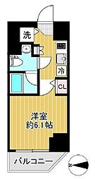 SHOKENレジデンス新丸子2 1Kの間取図画像