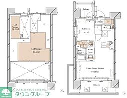 ブランシエスタ新丸子リバーフロント 1LDKの間取図画像