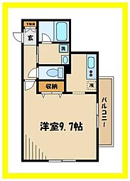 ラフィーネ 1Kの間取図画像