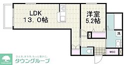 (仮称)佃野町メゾン 1LDKの間取図画像