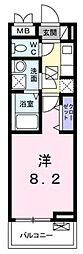 メゾンブランシェ 1Kの間取図画像