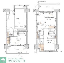 ブランシエスタ新丸子リバーフロント 2LDKの間取図画像