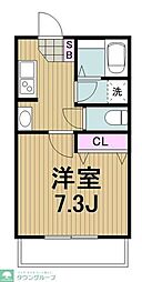 サンクレスト菊名 1Kの間取図画像