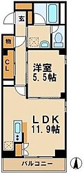 CASA298 1LDKの間取図画像