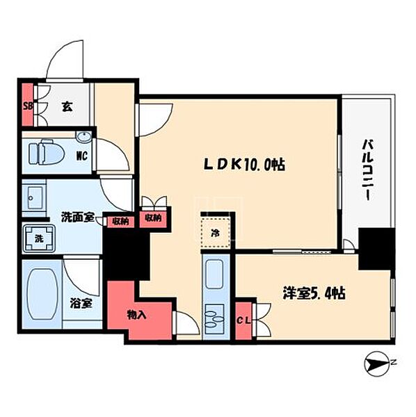 クラッシィタワー淀屋橋 ｜大阪府大阪市中央区淡路町3丁目(賃貸マンション1LDK・4階・47.87㎡)の写真 その2