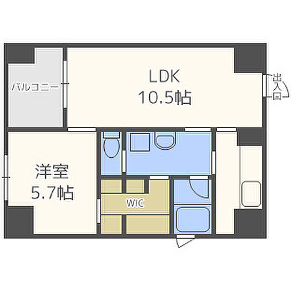 ルクレ堺筋本町レジデンス ｜大阪府大阪市中央区久太郎町1丁目(賃貸マンション1LDK・7階・45.16㎡)の写真 その2