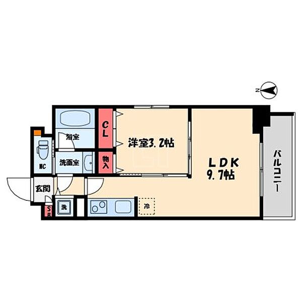 レオンコンフォート北浜 ｜大阪府大阪市中央区高麗橋1丁目(賃貸マンション1LDK・4階・32.09㎡)の写真 その2