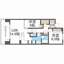 ジオ新町  ｜ 大阪府大阪市西区新町3丁目（賃貸マンション2LDK・12階・65.00㎡） その2