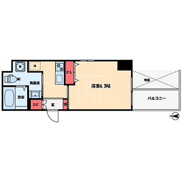 アクアプレイス北浜 ｜大阪府大阪市中央区瓦町1丁目(賃貸マンション1K・6階・23.65㎡)の写真 その2