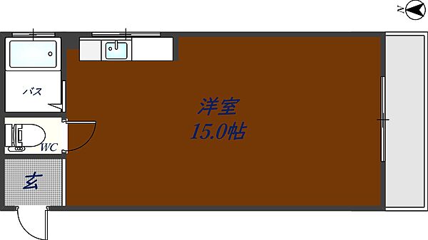 グランキューブ青山町 401｜大阪府八尾市青山町1丁目(賃貸マンション1R・4階・28.20㎡)の写真 その2