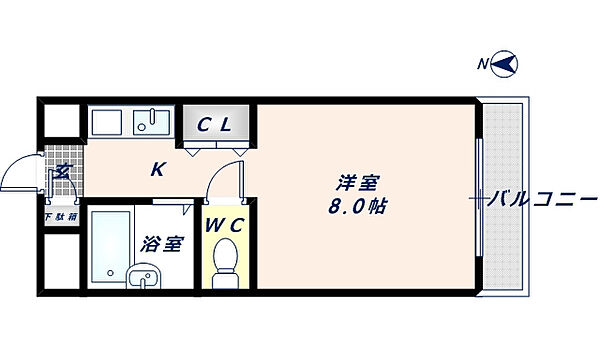 パークアベニュー 409｜大阪府東大阪市岸田堂西2丁目(賃貸マンション1K・4階・21.00㎡)の写真 その2