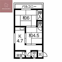 大阪府八尾市松山町2丁目1-8（賃貸マンション2K・1階・40.00㎡） その2