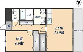 プライムコートアネックス 104 ｜ 大阪府八尾市小畑町2丁目70-2（賃貸マンション1LDK・1階・50.40㎡） その2