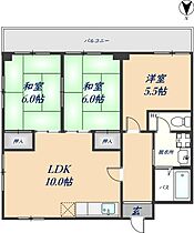 吉本ハイツ 303 ｜ 大阪府大阪市平野区背戸口4丁目9-2（賃貸マンション3LDK・3階・65.00㎡） その2