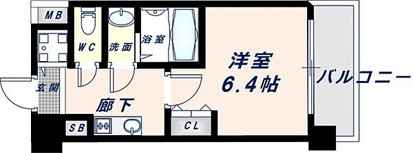 スプランディット高井田 1204｜大阪府東大阪市高井田西6丁目(賃貸マンション1K・12階・22.62㎡)の写真 その2