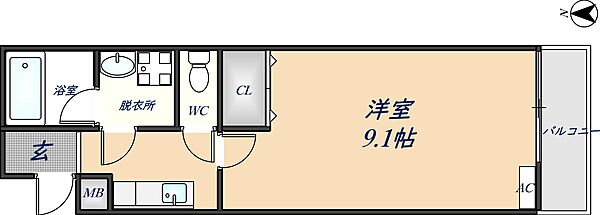 レジデンス石切 108｜大阪府東大阪市東石切町4丁目(賃貸アパート1K・1階・27.23㎡)の写真 その2