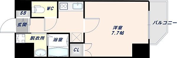 Siete布施駅前 804｜大阪府東大阪市足代新町(賃貸マンション1K・8階・25.20㎡)の写真 その2