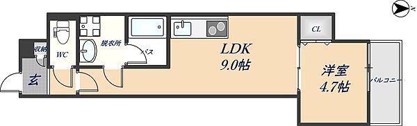 菱屋東1丁目共同住宅 102｜大阪府東大阪市菱屋東1丁目(賃貸アパート1LDK・1階・31.88㎡)の写真 その2