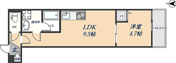 菱屋東1丁目共同住宅 306｜大阪府東大阪市菱屋東1丁目(賃貸アパート1LDK・3階・35.28㎡)の写真 その2