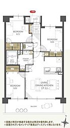 アイフォート船橋パークサイド 3LDKの間取図画像