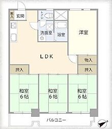 稲毛ロイヤルハイツ 4LDKの間取図画像