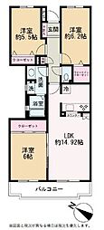 ビューパレー船橋二番街 3LDKの間取図画像